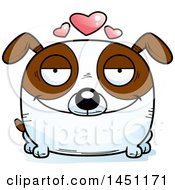 Cartoon Loving Brown And White Dog Character Mascot