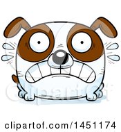 Poster, Art Print Of Cartoon Scared Brown And White Dog Character Mascot