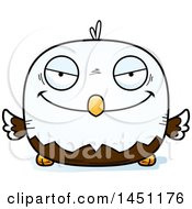 Clipart Graphic Of A Cartoon Sly Bald Eagle Character Mascot Royalty Free Vector Illustration