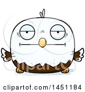 Clipart Graphic Of A Cartoon Bored Bald Eagle Character Mascot Royalty Free Vector Illustration
