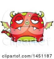 Poster, Art Print Of Cartoon Sad Dragon Character Mascot