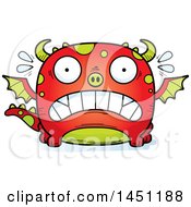 Poster, Art Print Of Cartoon Scared Dragon Character Mascot