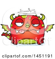 Poster, Art Print Of Cartoon Drunk Dragon Character Mascot