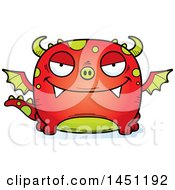 Poster, Art Print Of Cartoon Evil Dragon Character Mascot