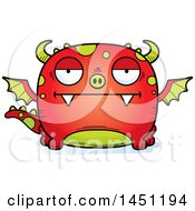 Clipart Graphic Of A Cartoon Bored Dragon Character Mascot Royalty Free Vector Illustration