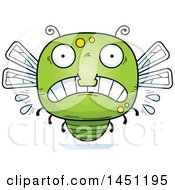 Clipart Graphic Of A Cartoon Scared Dragonfly Character Mascot Royalty Free Vector Illustration