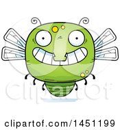 Clipart Graphic Of A Cartoon Grinning Dragonfly Character Mascot Royalty Free Vector Illustration