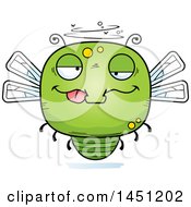 Clipart Graphic Of A Cartoon Drunk Dragonfly Character Mascot Royalty Free Vector Illustration