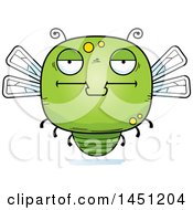 Clipart Graphic Of A Cartoon Bored Dragonfly Character Mascot Royalty Free Vector Illustration