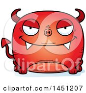 Clipart Graphic Of A Cartoon Evil Devil Character Mascot Royalty Free Vector Illustration