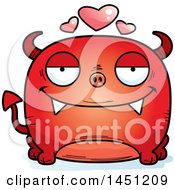 Clipart Graphic Of A Cartoon Loving Devil Character Mascot Royalty Free Vector Illustration