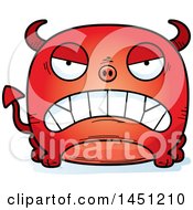 Clipart Graphic Of A Cartoon Mad Devil Character Mascot Royalty Free Vector Illustration