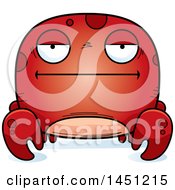 Clipart Graphic Of A Cartoon Bored Crab Character Mascot Royalty Free Vector Illustration