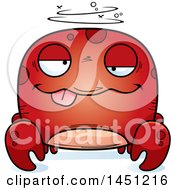 Clipart Graphic Of A Cartoon Drunk Crab Character Mascot Royalty Free Vector Illustration