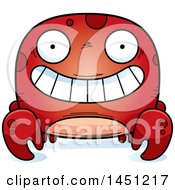 Clipart Graphic Of A Cartoon Grinning Crab Character Mascot Royalty Free Vector Illustration by Cory Thoman
