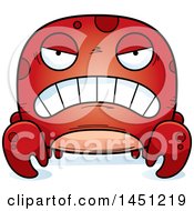 Clipart Graphic Of A Cartoon Mad Crab Character Mascot Royalty Free Vector Illustration