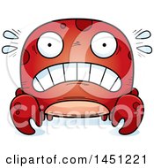 Clipart Graphic Of A Cartoon Scared Crab Character Mascot Royalty Free Vector Illustration