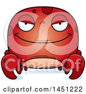 Clipart Graphic Of A Cartoon Sly Crab Character Mascot Royalty Free Vector Illustration