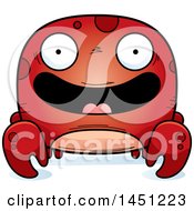 Clipart Graphic Of A Cartoon Happy Crab Character Mascot Royalty Free Vector Illustration