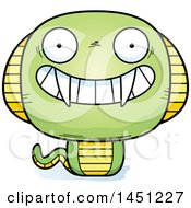 Cartoon Grinning Cobra Snake Character Mascot