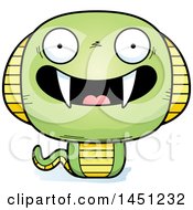 Clipart Graphic Of A Cartoon Happy Cobra Snake Character Mascot Royalty Free Vector Illustration