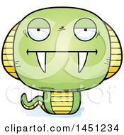 Clipart Graphic Of A Cartoon Bored Cobra Snake Character Mascot Royalty Free Vector Illustration