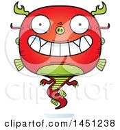 Poster, Art Print Of Cartoon Grinning Chinese Dragon Character Mascot