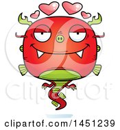Clipart Graphic Of A Cartoon Loving Chinese Dragon Character Mascot Royalty Free Vector Illustration