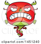 Clipart Graphic Of A Cartoon Mad Chinese Dragon Character Mascot Royalty Free Vector Illustration