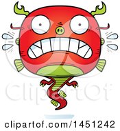 Poster, Art Print Of Cartoon Scared Chinese Dragon Character Mascot