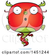 Clipart Graphic Of A Cartoon Surprised Chinese Dragon Character Mascot Royalty Free Vector Illustration
