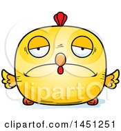 Clipart Graphic Of A Cartoon Sad Chick Character Mascot Royalty Free Vector Illustration
