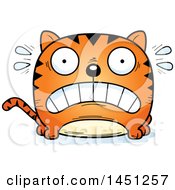 Poster, Art Print Of Cartoon Scared Tabby Cat Character Mascot