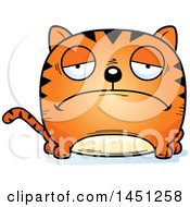 Poster, Art Print Of Cartoon Sad Tabby Cat Character Mascot