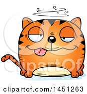 Poster, Art Print Of Cartoon Drunk Tabby Cat Character Mascot