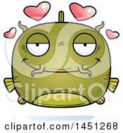 Clipart Graphic Of A Cartoon Loving Catfish Character Mascot Royalty Free Vector Illustration