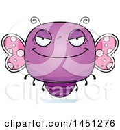 Clipart Graphic Of A Cartoon Evil Butterfly Character Mascot Royalty Free Vector Illustration