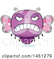 Clipart Graphic Of A Cartoon Mad Butterfly Character Mascot Royalty Free Vector Illustration