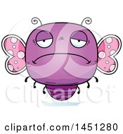 Clipart Graphic Of A Cartoon Sad Butterfly Character Mascot Royalty Free Vector Illustration