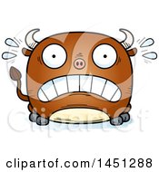 Poster, Art Print Of Cartoon Scared Bull Character Mascot