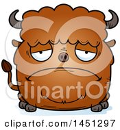 Poster, Art Print Of Cartoon Sad Buffalo Character Mascot