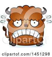 Poster, Art Print Of Cartoon Scared Buffalo Character Mascot