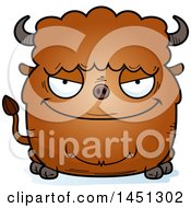Poster, Art Print Of Cartoon Evil Buffalo Character Mascot