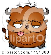 Poster, Art Print Of Cartoon Drunk Buffalo Character Mascot