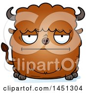 Poster, Art Print Of Cartoon Bored Buffalo Character Mascot
