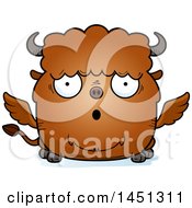 Poster, Art Print Of Cartoon Surprised Winged Buffalo Character Mascot