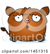 Poster, Art Print Of Cartoon Surprised Boar Character Mascot