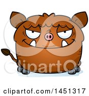 Poster, Art Print Of Cartoon Sly Boar Character Mascot