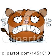 Poster, Art Print Of Cartoon Scared Boar Character Mascot