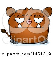 Poster, Art Print Of Cartoon Bored Boar Character Mascot